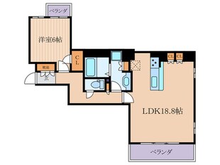 ｼﾞ･ｱｰﾊﾞﾈｯｸｽ京都四条烏丸ﾃﾗｽの物件間取画像